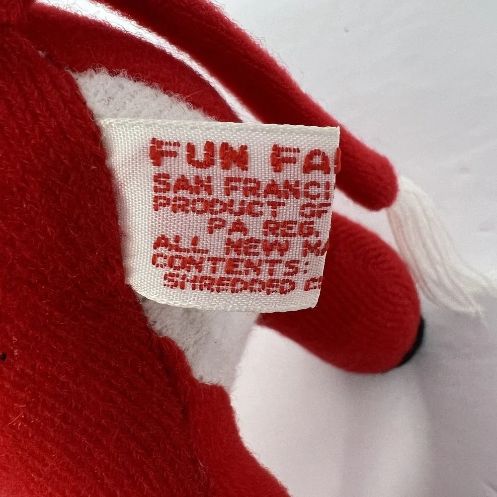 Fun Farm Red Bull Small Red Vintage 1978 Farm Animal Stuffed‎ Plush Toy